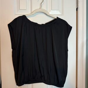 New LOFT Black Women's Blouse tie neck